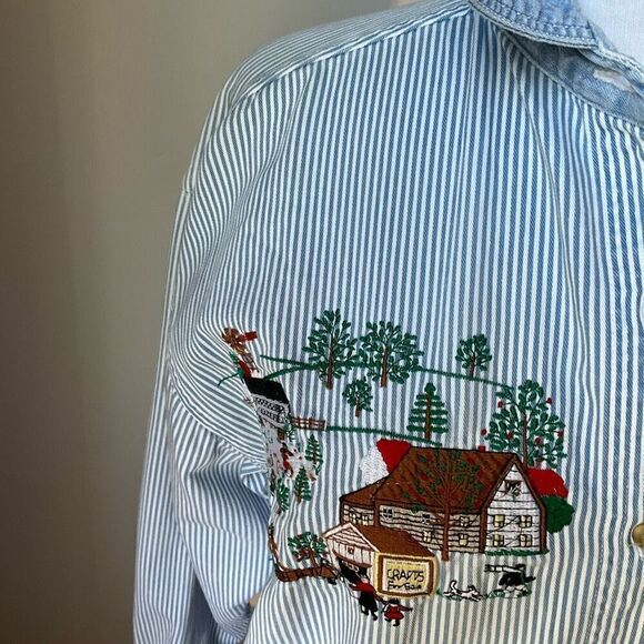 Vintage Let’s Quizz Again Embroidered Button Up, Medium  autumn! - Picture 11 of 14